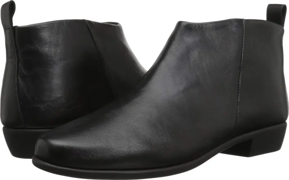 AEROSOLES WOMENS STEP IT UP BOOT BLACK LEATHER 5.5 M US